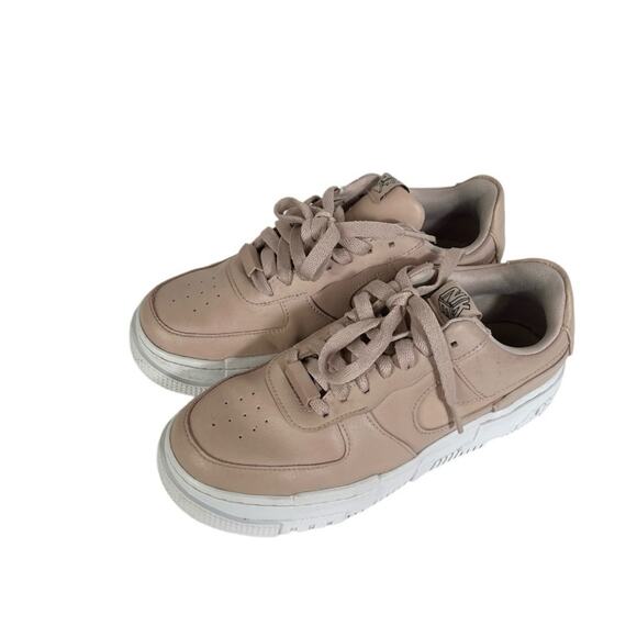 Nike Air Force 1 'Pixel Particle Beige (Beige / Blush Pink) Size 6 - Picture 3 of 12